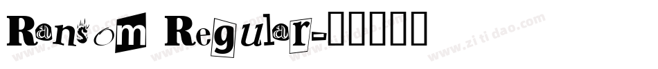 Ransom Regular字体转换